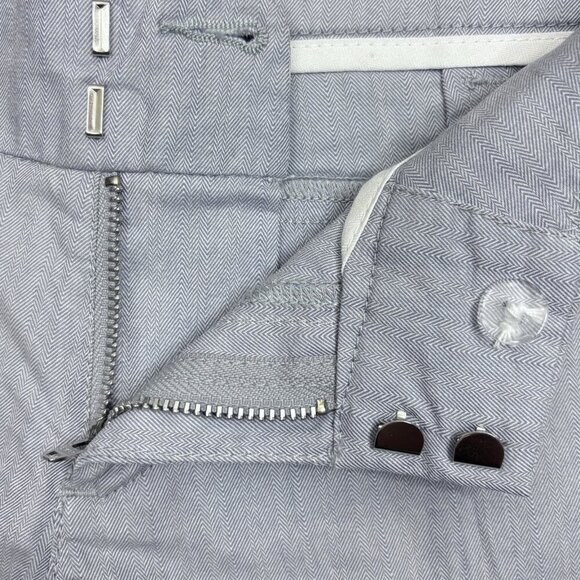 Dear John Chambray Blue Mini Oxford Shorts Herringbone Design Women’s 29 COASTAL - Picture 9 of 9